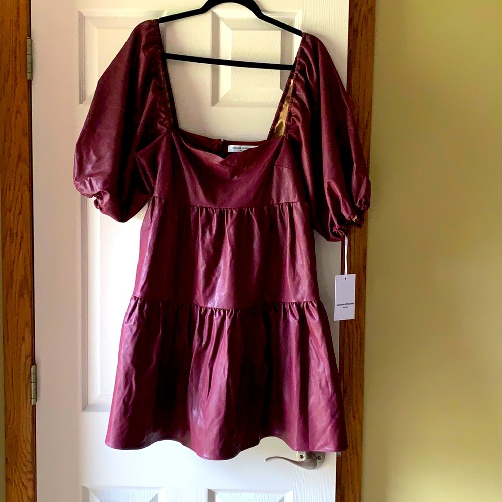 Amanda Uprichard Wine, Size L Maisie Dress